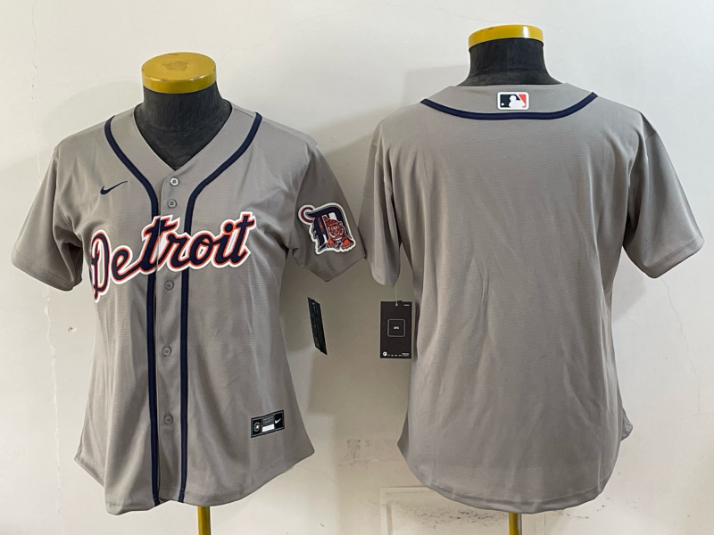 women Detroit Tigers blank grey Nike 2026 MLB Jersey 0727002->women mlb jersey->Women Jersey